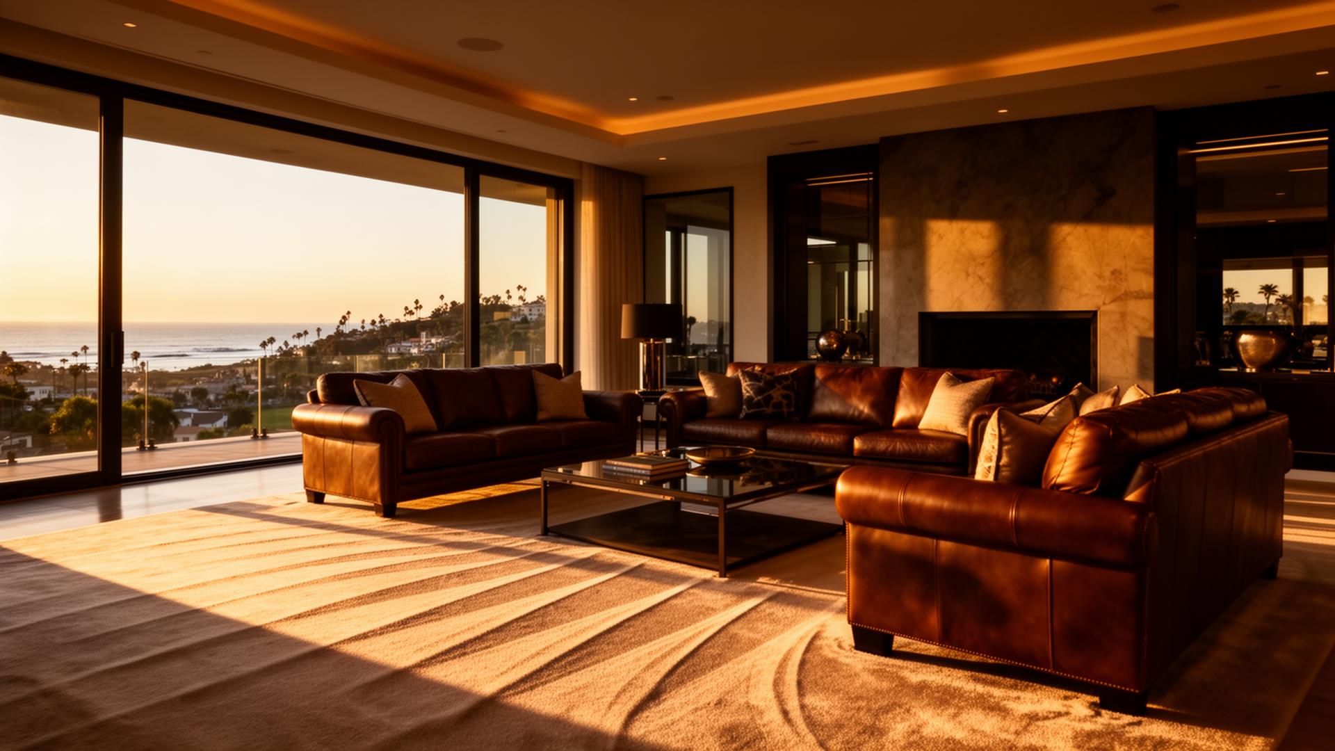Spotless carpet and upholstery in a Laguna Niguel coastal home after professional deep cleaning
